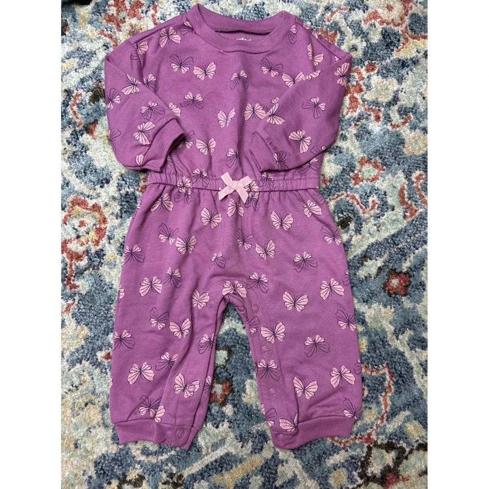 Girls 3-6M Pink Purple‎ Bundle HB Carter's Cat & Jack Bodysuits Sleeper GUC